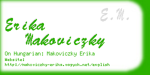 erika makoviczky business card